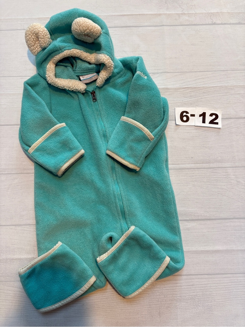 Columbia Fleece Baby Bunting with Sherpa Trim